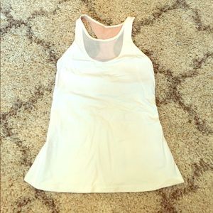 Lululemon white mesh racerback tank